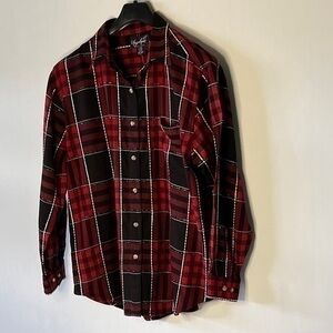 Angelique Brand Womens Button Up Blouse Shirt Top Size XL Vintage